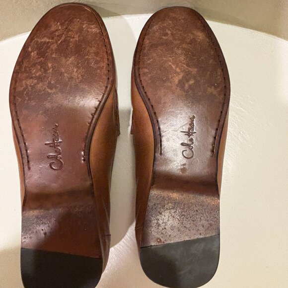 👞Cole Haan Men's Classic Loafers 9.5M Tan Leather Slip-ons Drivers - Picture 7 of 9